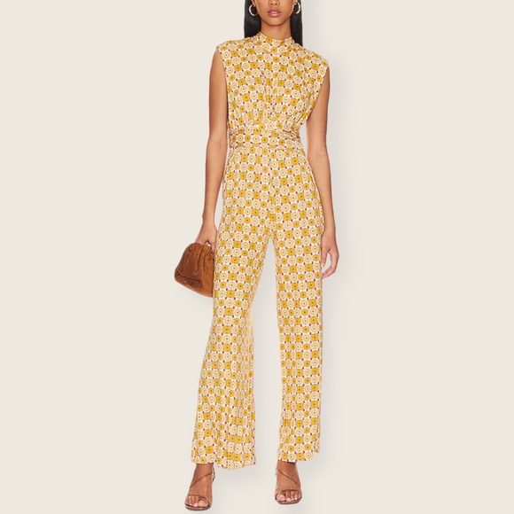 Free People Pants - NWT | Free People | Vibe Check Jumpsuit | Yellow | Small
